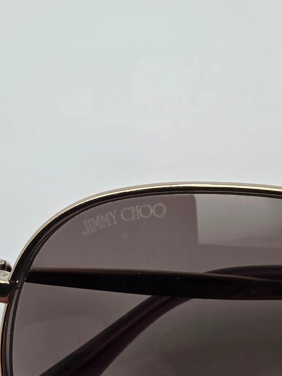 Jimmy Choo Jewly Gold Violet Frame Violet Gradient Lens Aviator Sunglasses Italy main image 8